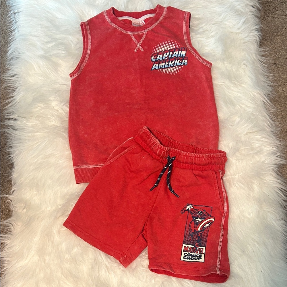 Captain America Red Sleeveless Set size 4/5